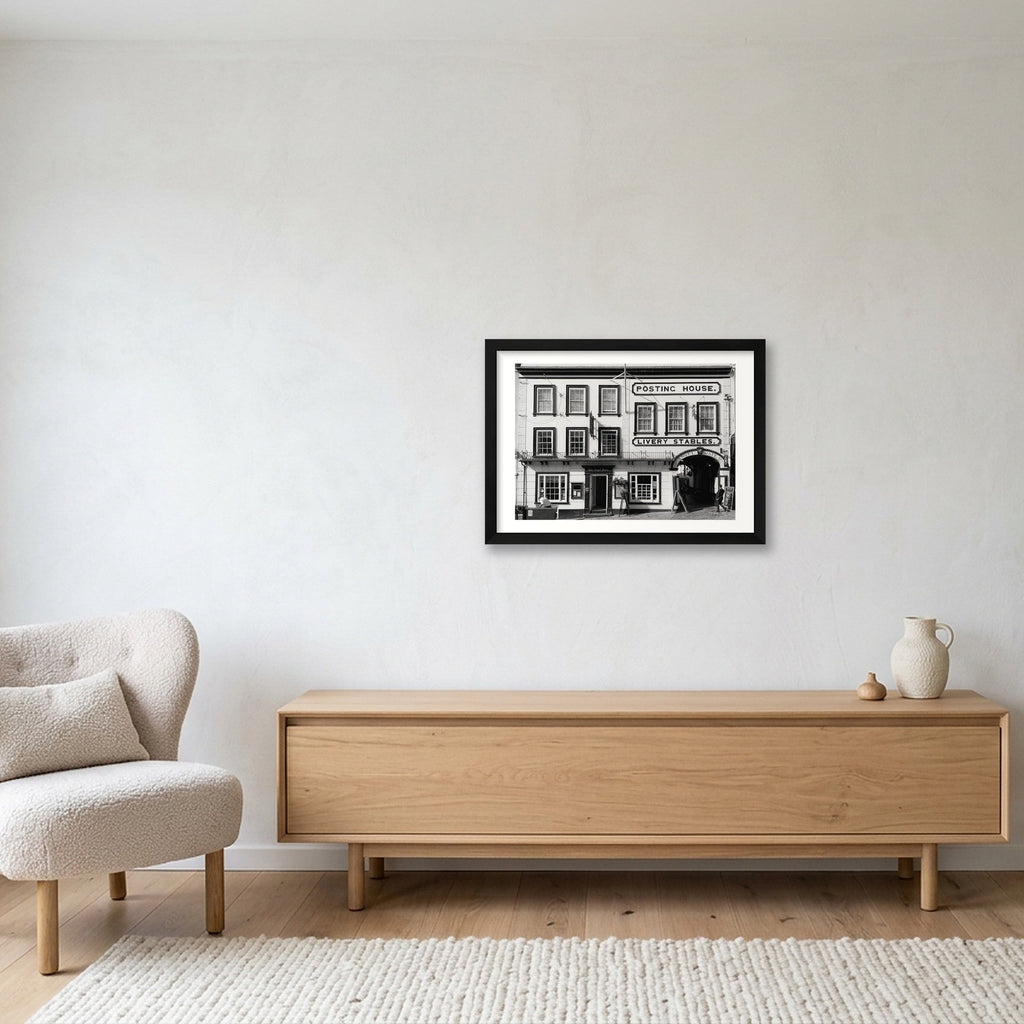 The Angel Hotel, Guildford — A3 (42×30cm, 17×12") Black Frame