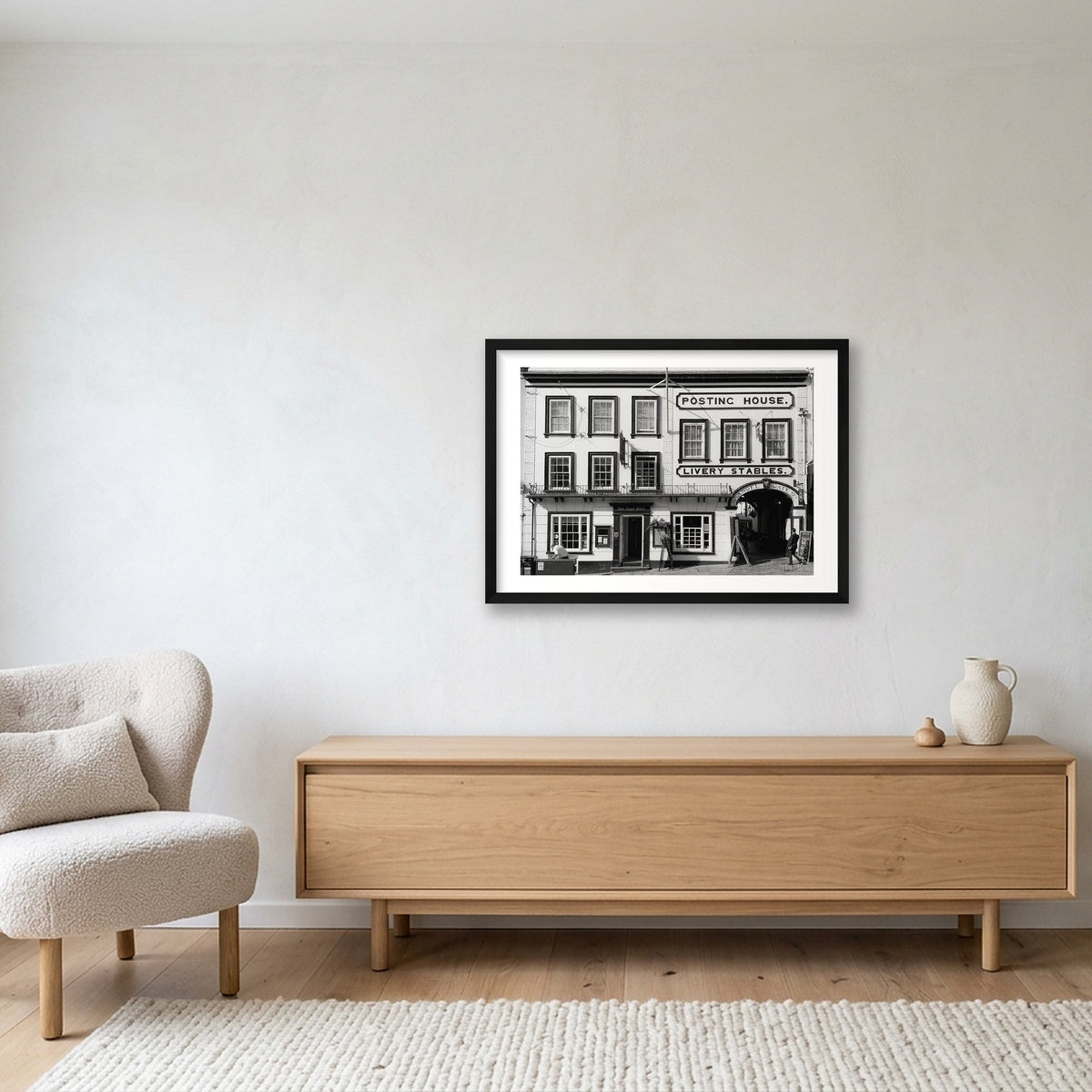 The Angel Hotel, Guildford — 59×42cm, 23×17" Black Frame