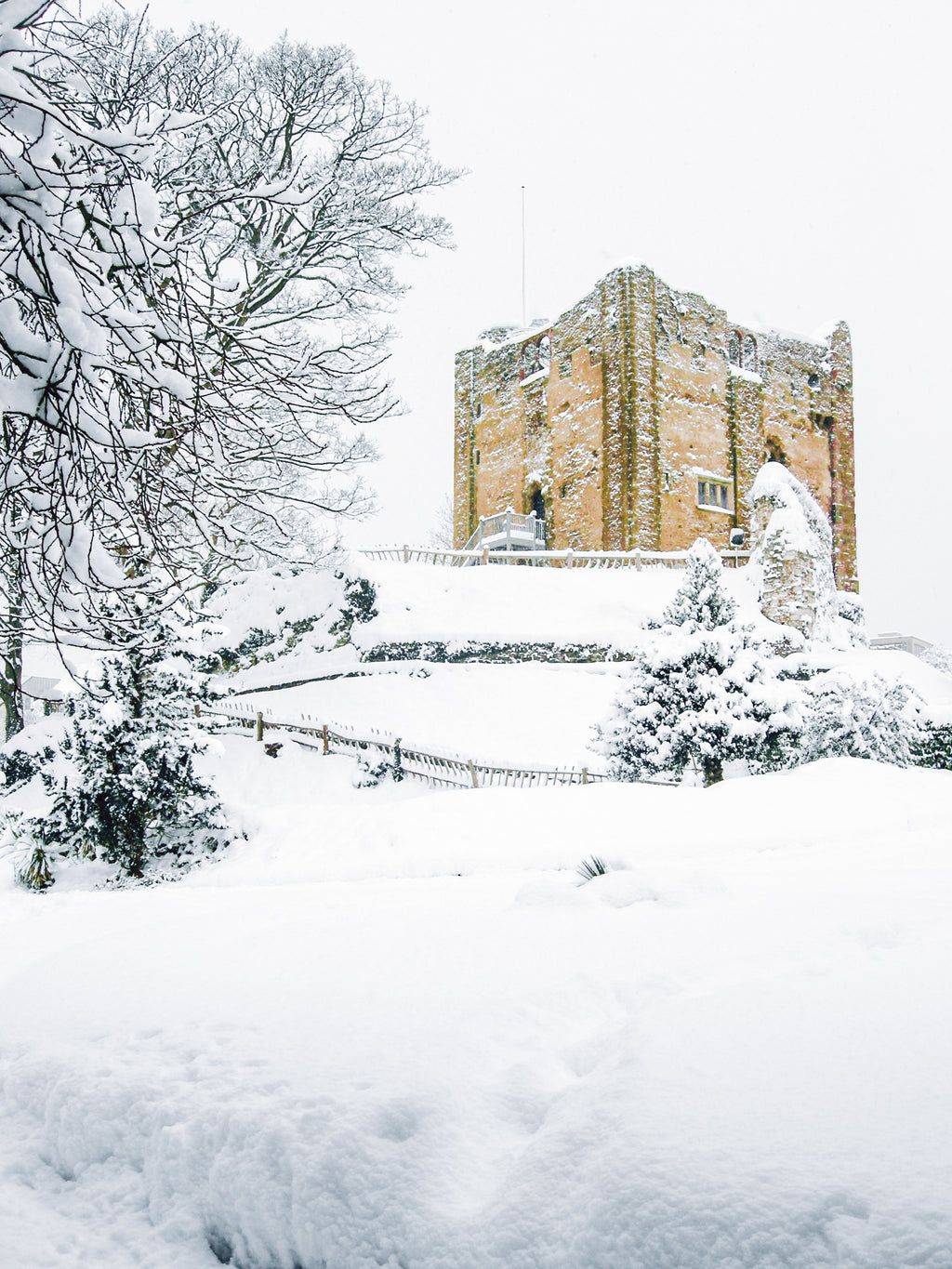 Guildford Festive Landmarks by The Guildfordian Christmas Card 4 Pack