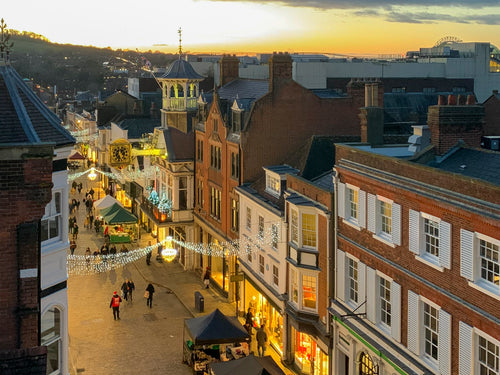 Guildford High Street by The Guildfordian Christmas Card 3 Pack