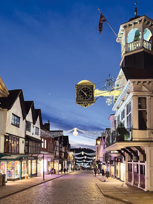 Guildford Festive Landmarks by The Guildfordian Christmas Card 4 Pack
