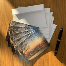 Load image into Gallery viewer, Guildford Winter Horizon by The Guildfordian Christmas Card 5 Pack
